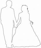 Brautpaar Kontur Silhouetten Couple Vektoren Zeichnen sketch template