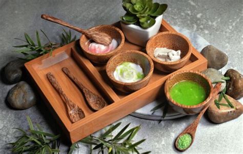 natural wood scent experience sensation spa tray set deluxe
