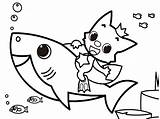 Shark Pinkfong Coloringonly Fargelegging Crianças L0 sketch template