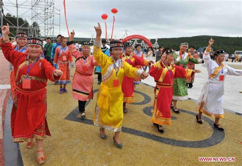 oroqen people celebrate gulunmuta festival  chinas heilongjiang
