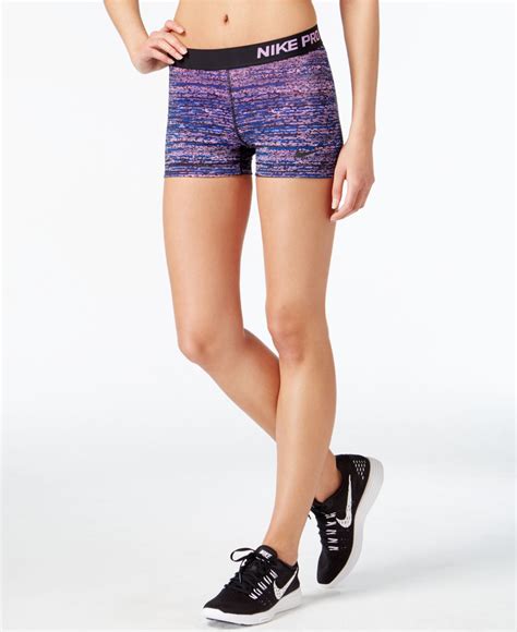 Lyst Nike Pro 3 Dri Fit Printed Shorts In Purple