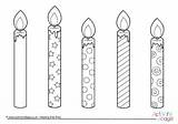 Candles sketch template