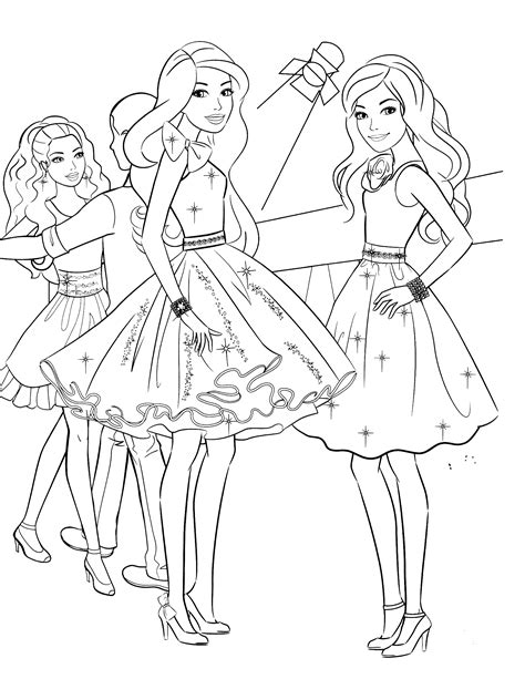 barbie coloring pages hd coloring pages
