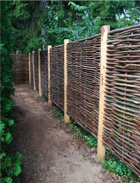wattle fencing  cheap diy material  modern outdoor spaces