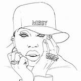 Missy Elliot Elliott Rapper Instereo Colouring Cent Abstract Doodle Hiphop sketch template