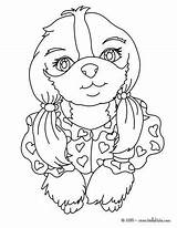 Dog Coloring Pages Color Lady Hellokids Colouring Cute Dogs Printable Puppy Sheets Preschool October sketch template