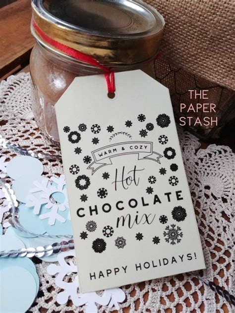 printable hot chocolate mix tags holiday gift ideas christmas