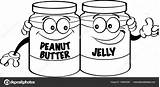 Butter Peanut Drawing Jelly Getdrawings Cartoon sketch template