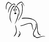 Crested Chinese Dog Drawing Line Etsy Paintings Decal Puff Powder Choose Board Item sketch template