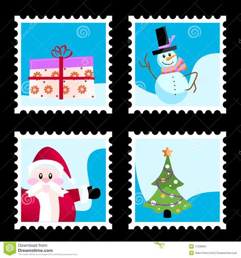 Christmas Stamp Vector Stock Image Image 17539601