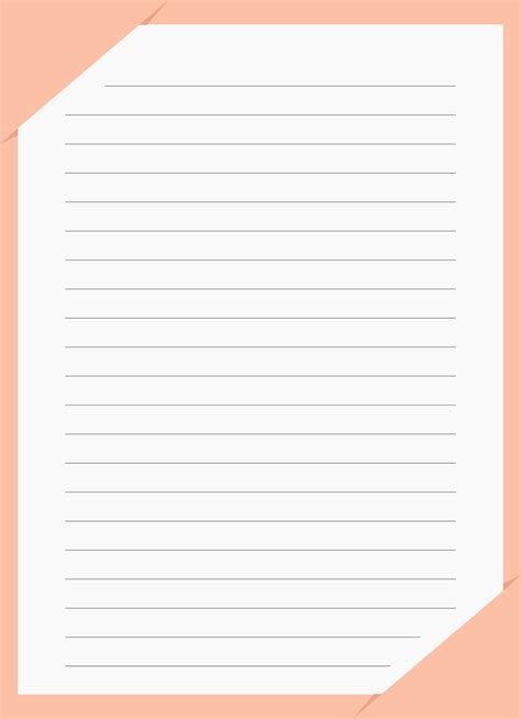 printable lined writing paper template printable templates