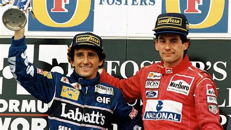 Ayrton Senna And Alain Prost On Adelaide Podium 1993