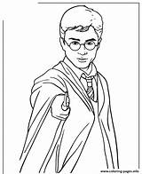 Potter Harry Coloring Pages Wand Magic Holding Printable Drawing Print Color Getdrawings Book sketch template