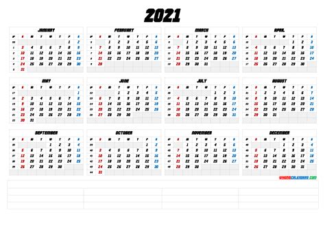 printable yearly calendar  templates