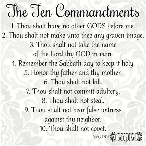 ten commandments svg  digital file vector graphic etsy