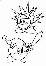 Kirby Coloring Smash Bros Kidsplaycolor Personajes Kirbi Stress Dibujos sketch template