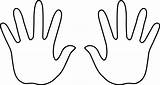 Outlines Handprint Fingers Webstockreview Pluspng Clipartkey Pinclipart sketch template