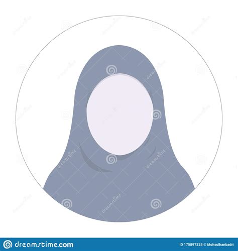 hijab avatar profile vector female muslim icon