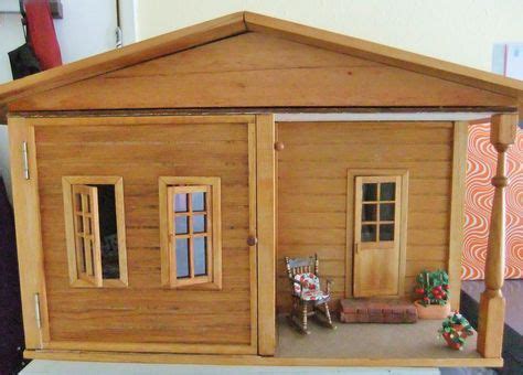 vintage dolls house wood cabin  ideas vintage dolls house cabins   woods