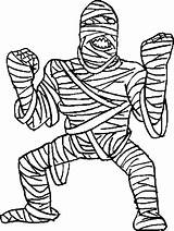 Mummy Coloring Pages Halloween Kids Mummies Getcolorings Color sketch template