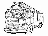 Fire Coloring Truck Pages Printable Kids sketch template