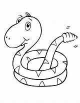 Coloring Pages Snakes Snake Kids Popular sketch template