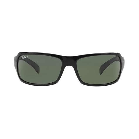 ray ban rectangle sunglasses for men green lens rb4075 60158 61 mm