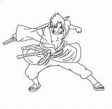 Coloring Chibi Sasuke Nine Hokage Scribblefun Tails sketch template