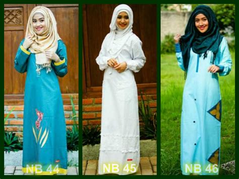 nibras shop koleksi baju gamis muslim terbaru  nibras nb  sampai