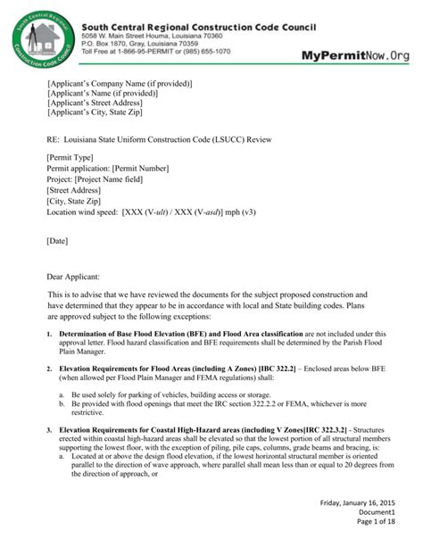 construction plan review letter template