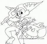 Coloring Clank Ratchet Pages Popular Coloringhome Library Clipart Related sketch template