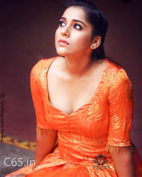 rashmi gautam hot photos in orange colour dress