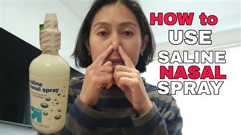 saline nasal spray youtube