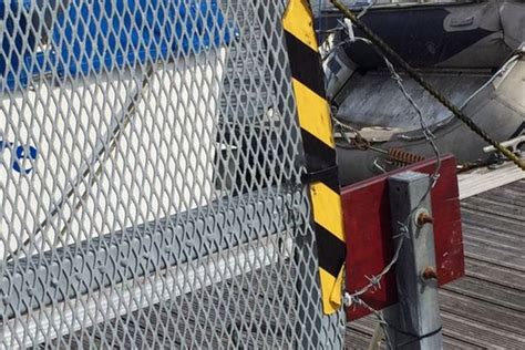 Woman Tries To Break Onto Private Pier Despite Barbed Wire