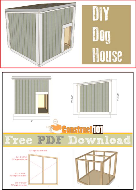 large dog house plans   construct
