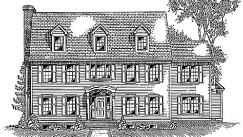 colonial style house plan  beds  baths  sqft plan     colonial house