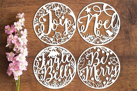 christmas baubles paper cutting template  paper cutting