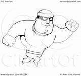 Robber Clipart Jumping Male Coloring Cartoon Outlined Vector Thoman Cory Royalty sketch template