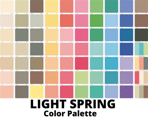 characteristics  light spring color palette