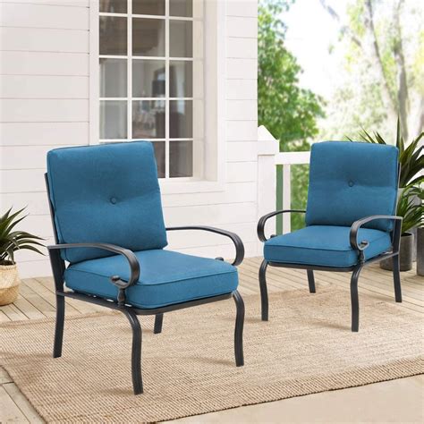 suncrown patio chairs outdoor wrought iron dining chairs  peacock