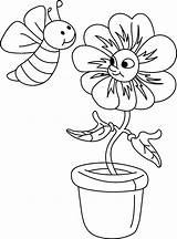 Coloring Flower Bee Pages Honey Talking Bumblebee Coloringsky Print Colornimbus Bacheca Scegli Una Da sketch template