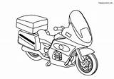 Polizeimotorrad Motorrad Motorcycles Colorier Ausmalbild Polizei Motorbike Einfaches Simple Malvorlage Occuper Jours sketch template