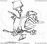 Aggressive Illustration Businessman Running Coloring Cartoon Line Royalty Clipart Toonaday Rf sketch template