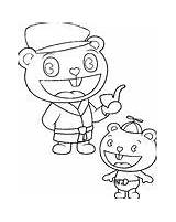 Cub Pages Coloring Pop Happytreefriends sketch template