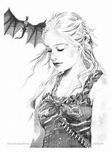 Daenerys Thrones Game Targaryen Deviantart Coloring Drawings Drawing Pages Colouring Throne Supertramp Got Adult sketch template