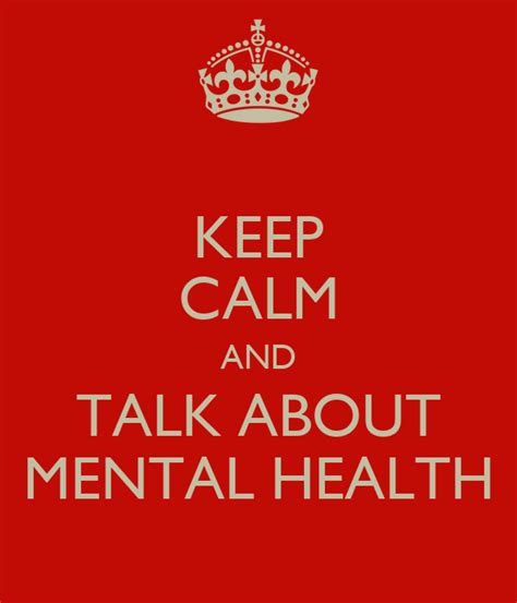 Keep Calm And Talk About Mental Health Poster Asha