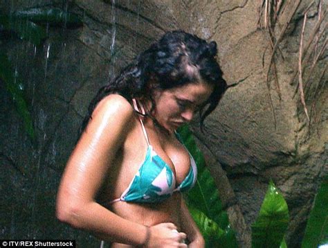 vicky pattison showers in a bikini on i m a celebrity get me out of here daily mail online