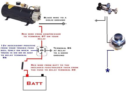 train horn wiring diagram  relay wiring diagram