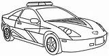 Coloring Car Pages Hard Getcolorings Police sketch template