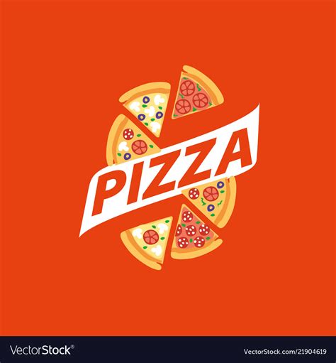 pizza logo royalty  vector image vectorstock